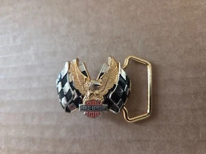 Fibbia cintura donna Harley Davidson ottone barone 1983 vintage - Foto 1 di 3