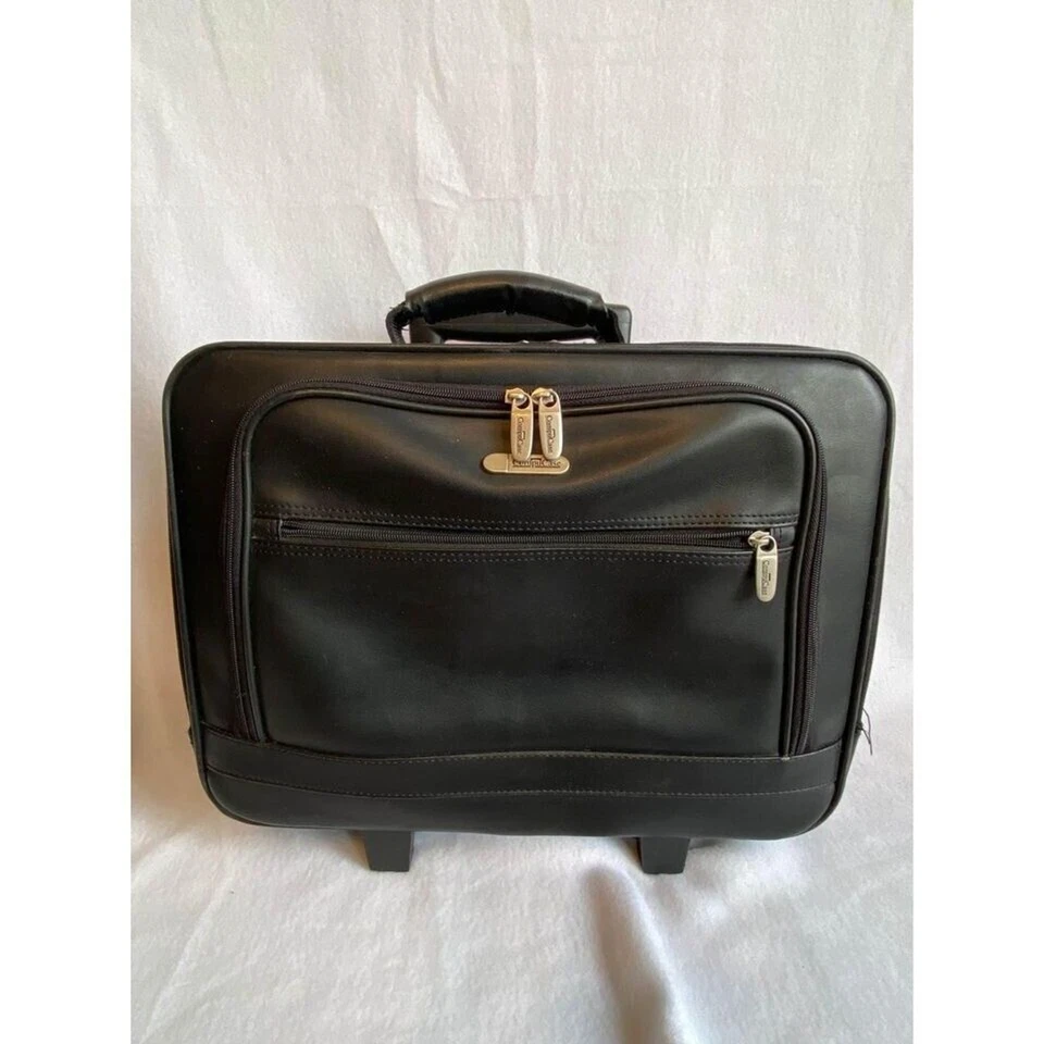 Compu Case Black Office On Wheels Professional Padded File Organized - Image 1 of 4