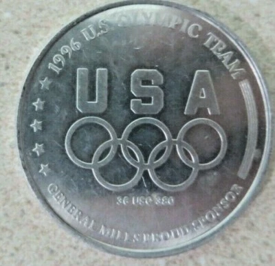 Diving 1996 Atlanta GA,US OLYMPIC TEAM,GENERAL MILLS-SPONSOR,TOKEN MEDALLION - Image 1 of 3