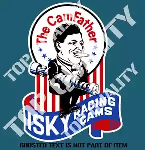 VINTAGE THE CAMFATHER ISKENDERIAN ISKY CAMS DECAL STICKER RETRO AMERICANA GARAGE - Picture 1 of 3