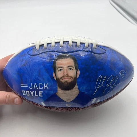 INDIANAPOLIS COLTS NFL FOOTBALL JACK DOYLE PHOTO AUTOGRAPHED BALL Cover