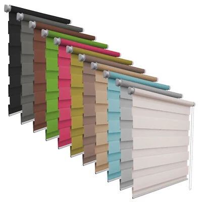 Doppelrollo Klemmfix ohne Bohren Duo Rollo Tür Fenster Seitenzugrollo Jalousie - Bild 1 von 4
