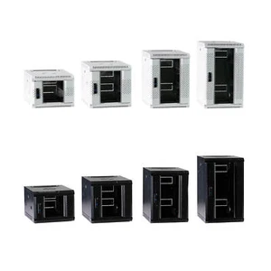 10" Netzwerkschrank Wandgehäuse Rack 4HE/6HE/9HE/12HE Tiefe 300mm grau | schwarz - Bild 1 von 60