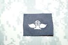 US Navy Air Traffic Controller Badge Cloth White on Black Insignia Sew