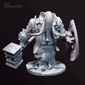 1/24 resin figure model Heavy armored elephant soldier 3D printing Unassembled