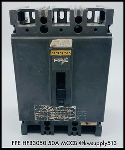 HFB3050 ~ FPE HFB3050 50A 3P 600V 18kA HFB Tipo MCCB ~ Ispezionato/Garanzia 90 Giorni - Foto 1 di 5