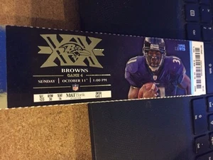 2015 BALTIMORE RAVENS VS CLEVELAND BROWNS NFL TICKET STUB 10/11 JAMAL LEWIS - Picture 1 of 1