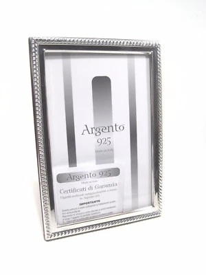 Cornici argento 925 massiccio,foto da 6x9 a 18x24 . Classiche, Real Solid Silver - Immagine 1 di 4