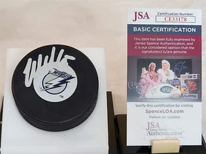 WENDEL CLARK signed LIGHTNING puck JSA COA - Picture 1 of 2