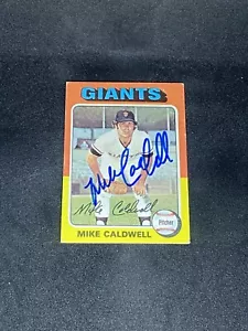 Mike Caldwell 1975 Topps Mini #347 San Francisco Giants Autographed Signed Card - Picture 1 of 3
