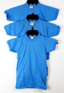 VINTAGE Russell Athletic Youth S Columbia Blue T-Shirts - Lot of 3 - Picture 1 of 7