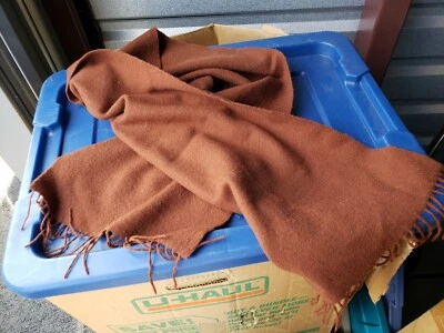 Bufanda vintage Nordstrom superfina de lana de cordero marrón Alemania Foto 1 de 2