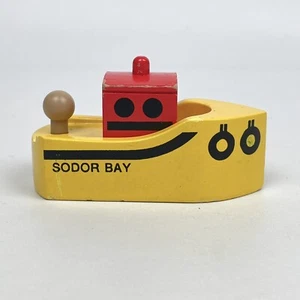 VTG Thomas Wooden Railway Yellow & Red SODOR BAY TUGBOAT TUG BOAT - Picture 1 of 7