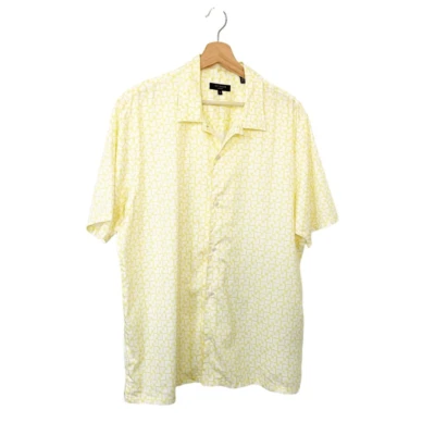 Ted Baker Tiser Geo Print Short Sleeve Cotton Button Up size 5  US XL - Image 1 of 4