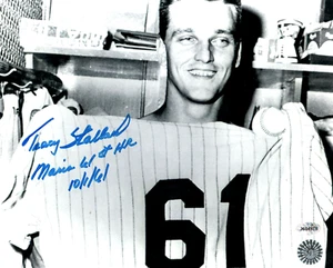 Tracy Stallard Signed Autographed 8x10 Photo Roger Maris 61st H R Yankees W/COA - Picture 1 of 2