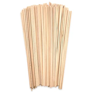 Belissia Zuckerwatestäbchen 100 Stk 290x4x4mm vierkant Holzstäbe für Zuckerwatte - Bild 1 von 5