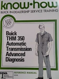 Buick Servicehandbuch Vintage 1976 Original THM 350 Auto Trans seltenes Mechaniker Quiz USA