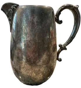 Vintage WM Rogers 417 Silver Plated Water Pitcher Antique Beautiful Aged Patina - Picture 1 of 9