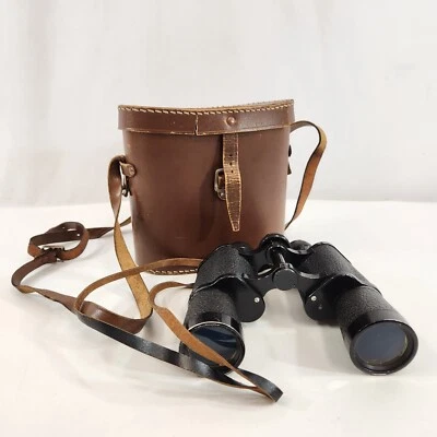 GI Binoculars 10x35 London Paris Teignmouth Vtg Model 3311 UK Leather Case - Image 1 of 4
