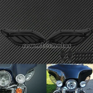 Deflector de aire ajustable negro ala lateral adecuado para Harley Touring 96-13 - Imagen 1 de 12