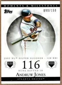 ANDRUW JONES - 2007 TOPPS MOMENTS & MILESTONES /150 - Picture 1 of 2