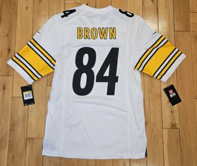 Новый Nike Antonio коричневый белый PITTSBURGH STEELERS Мужская команда НФЛ копия Джерси S - Изображение 1 из 4