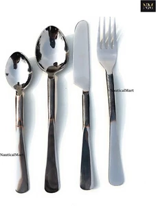 Juego de utensilios de alimentación medievales cubiertos acero inoxidable tenedor cuchara cuchillo - Imagen 1 de 5