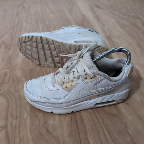 Scarpe Nike Youth 5Y Air Max 90 LTR GS Triple White CD6864 100 Sneakers