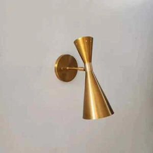 Stilnovo style Brass Handmade single Wall Sconce light Beside Wall Lamp Fixture - Picture 1 of 5