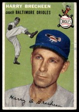 1954 Topps #203 Harry Brecheen  Baltimore Orioles Low Grade Crease