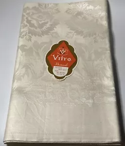 "Mantel vintage 50"" X 50"" nuevo con etiquetas damasco Japón" - Imagen 1 de 9
