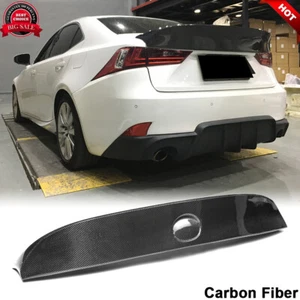 Fit For Lexus IS-F IS250 IS350 2013-15 CARBON FIBER Rear Trunk Spoiler Wing Lip - Picture 1 of 12