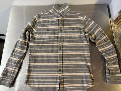 Howe Creative Workforce No 65 Gray Striped Flannel Shirt Men's M - Used - Image 1 of 3