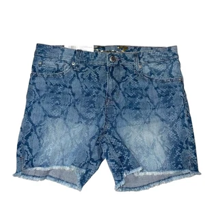 Seven7 Python Indigo Denim Shorts Size 4 Fray Hem Weekend Shorts - Picture 1 of 9