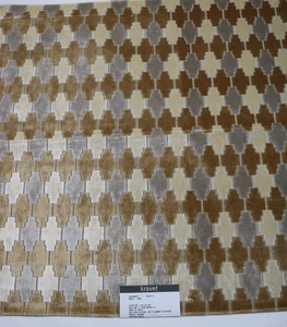 Remanente de tela de terciopelo Kravet 24"x25" "Kebir" Color: arena - Imagen 1 de 5