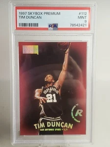 1997-98 Skybox Premium Tim Duncan Rookie San Antonio Spurs Psa 9 HOF RC - Picture 1 of 3