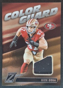 Nick Bosa 2024 Panini Zenith #CG18 COLOR GUARD Patch Insert (MEM) SF 49ers NM  - Bild 1 von 2