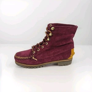 Sebago x Sig Degrees - Stivali mocassino scamosciati bordeaux - donna taglia 7 - Foto 1 di 13
