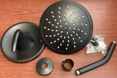 NUEVO Moen T2842EPBL Glyde RainShower Ducha Borde Negro Mate B306 Foto 1 de 2