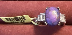 Sterling Silver Stunning Purple Turquoise Ring - Picture 1 of 14