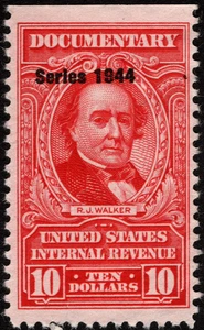 US Revenue Stamp Scott # R403 Mint F-VF - $10.00 Carmine R.J. Walker Documentary - Picture 1 of 1