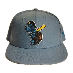 Gorra de béisbol New Era 59FIFTY Beloit Snappers azul claro cielo 7 3/8 ajustada nueva sin etiquetas - Imagen 1 de 7