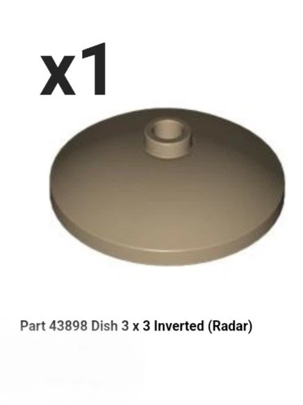 Lego 3x3 Inverted Radar Dish Lime Green 43898