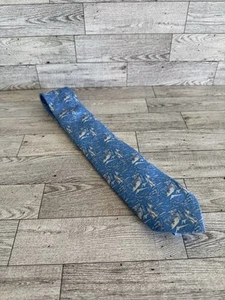 Neu mit Etikett Vineyard Vines Herrenkrawatte Aspen Scenic Ski Snow Lodge atlantikblau 100 % Seide - Bild 1 von 3