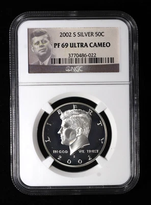 2002-S Silver Proof Kennedy Half Dollar 50C NGC PF69 UCAM - Image 1 of 4