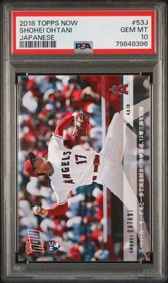 2018 Topps Now Shohei Ohtani Kanji JP Japanese RC Rookie #53J PSA 10 - Image 1 of 2
