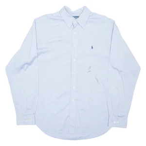 RALPH LAUREN Mens Plain Shirt Blue Long Sleeve L - Picture 1 of 6