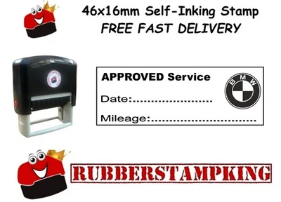 SERVICE STAMP Approved Service Rubber Stamp BMW Garages Dealers Mobile & Home Mechanics