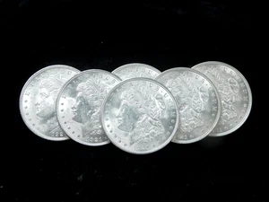 Lot of 6x 1921 $1 Morgan Silver Dollars - Uncirculated - Picture 1 of 6