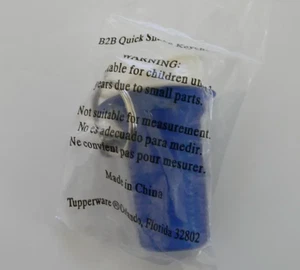 Tupperware Shaker Tumbler Keychain Collectible Mini Replica Blue White New - Picture 1 of 1